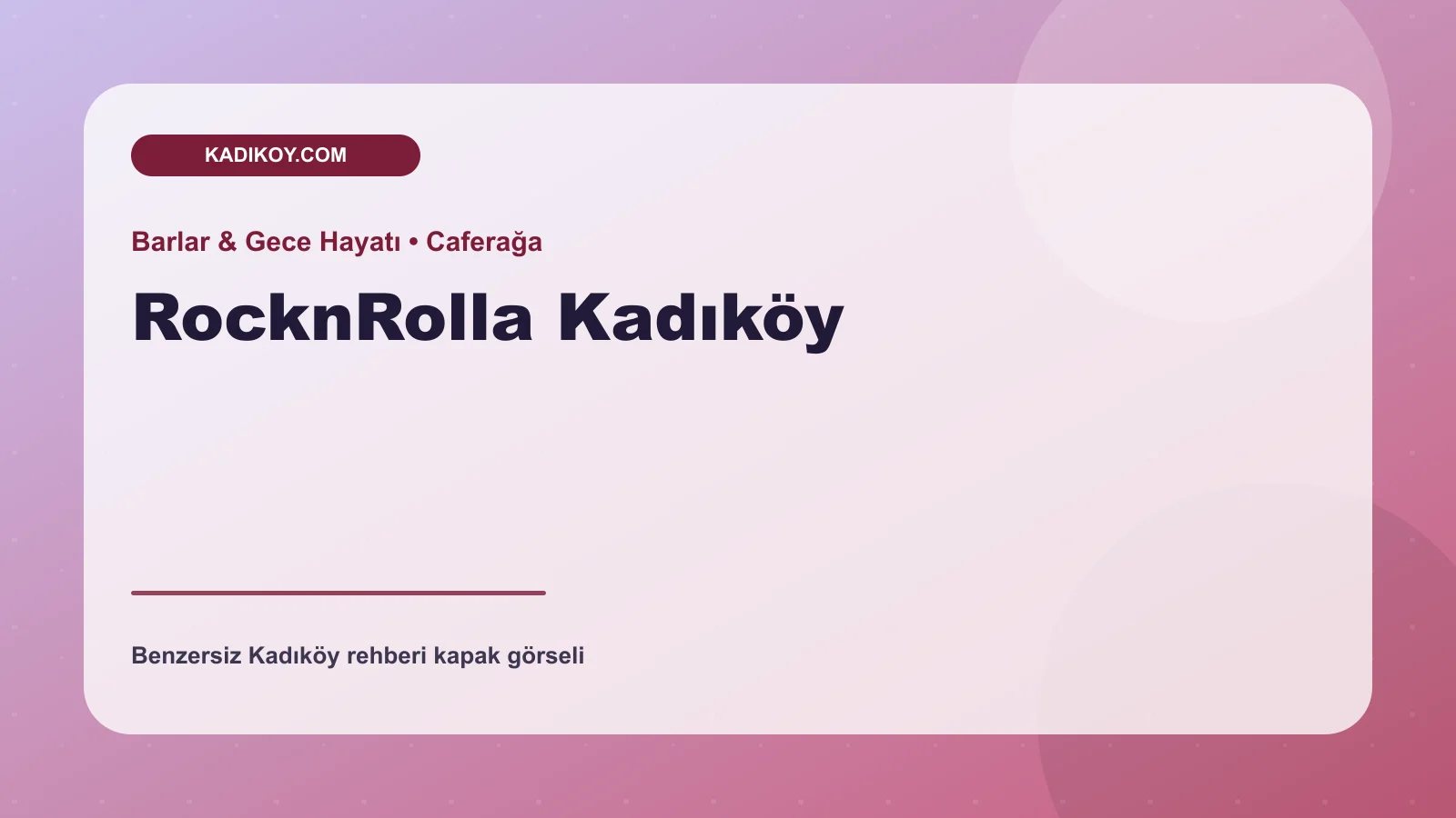 RocknRolla Kadıköy - Kadıköy işletme fotoğrafı