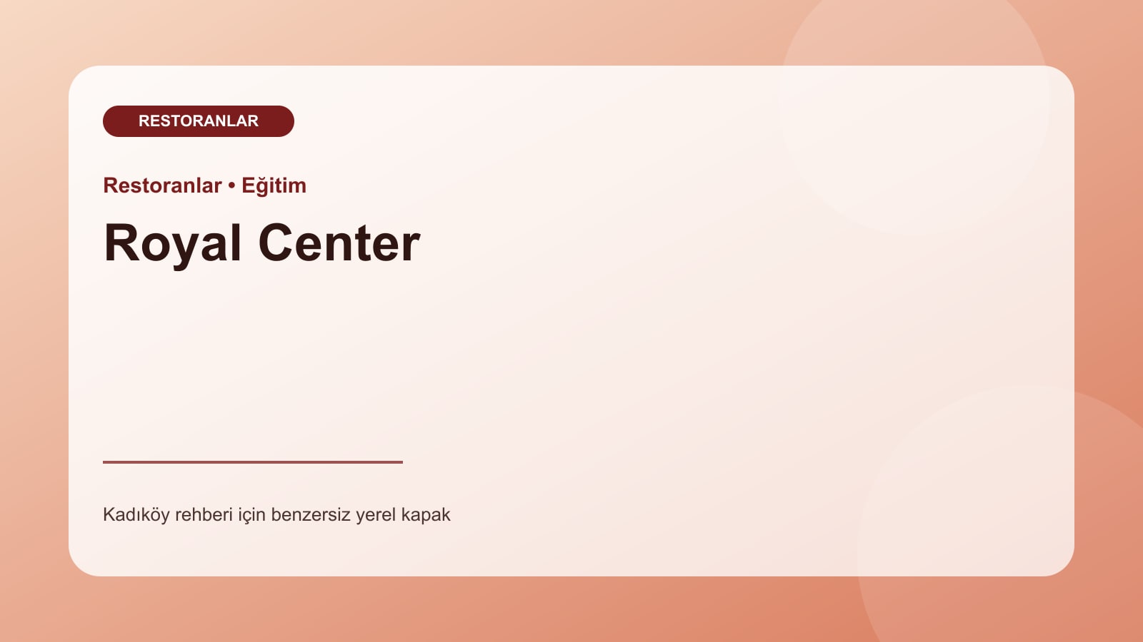 Royal Center - Kadıköy işletme fotoğrafı