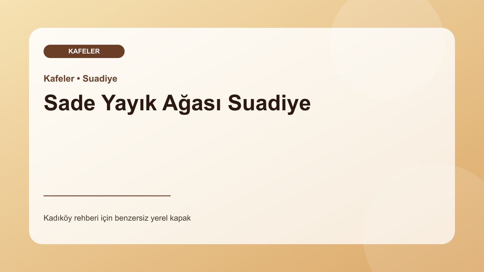 Sade Yayık Ağası Suadiye - Kadıköy işletme fotoğrafı