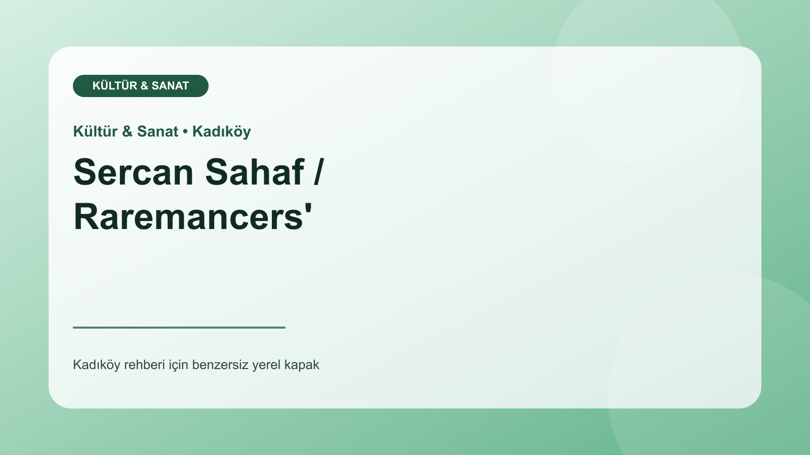 Sercan Sahaf / Raremancers' - Kadıköy işletme fotoğrafı