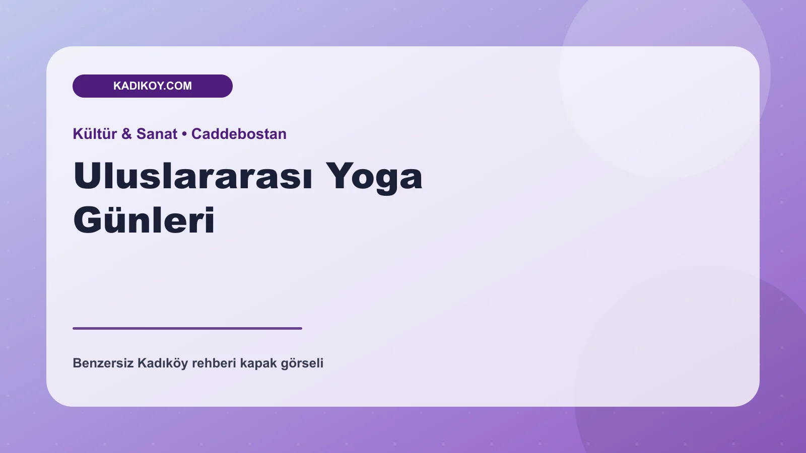 Uluslararası Yoga Günleri - Kadıköy işletme fotoğrafı