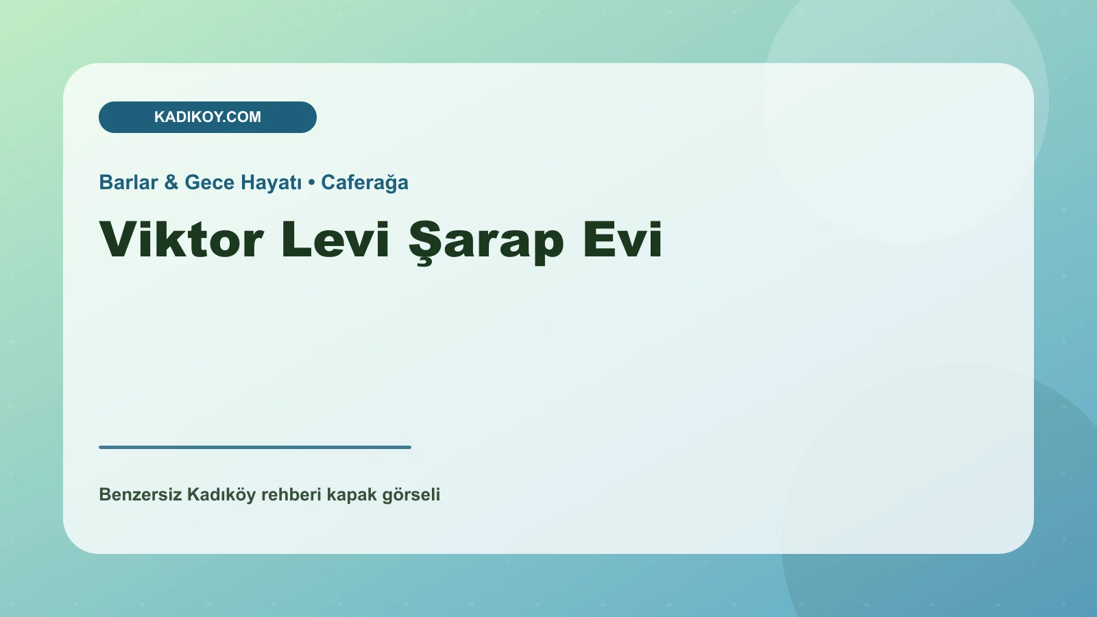 Viktor Levi Şarap Evi - Kadıköy işletme fotoğrafı