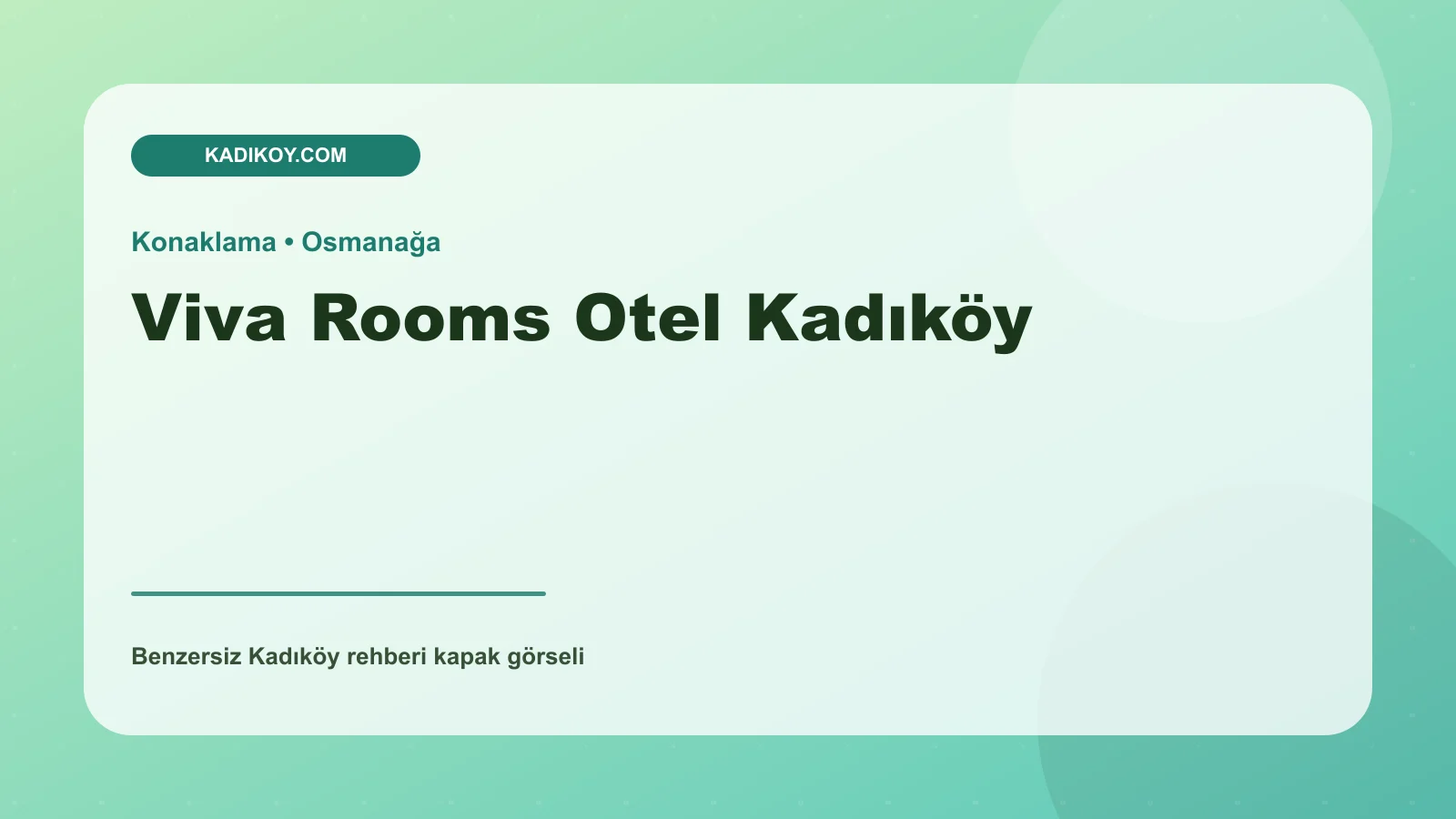 Viva Rooms Otel Kadıköy - Kadıköy işletme fotoğrafı