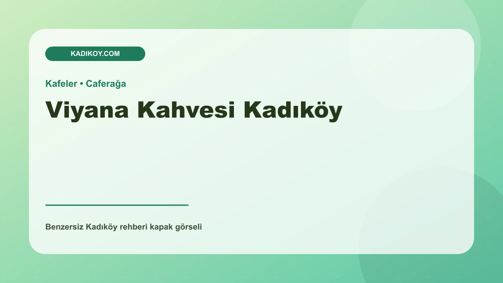 Viyana Kahvesi Kadıköy - Kadıköy işletme fotoğrafı