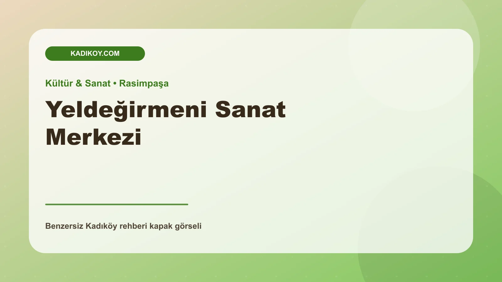 Yeldeğirmeni Sanat Merkezi - Kadıköy işletme fotoğrafı